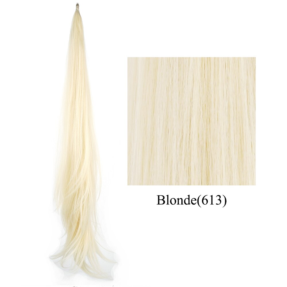 Soowee Lange geschichtete Pferdeschwanz-Kunsthaarverlängerung, blonder Pferdeschwanz, flexibles Haar, Pferdeschwanz-Haarteile: #35
