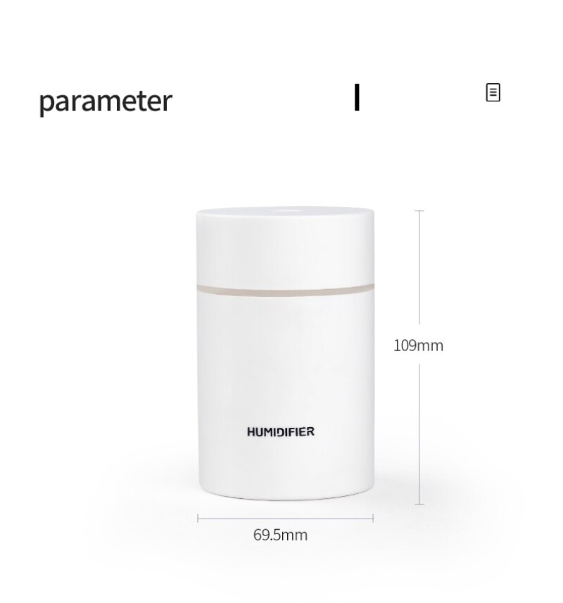 Portable Air Humidifier 300ml Ultrasonic Aroma Essential Oil Diffuser USB Cool Mist Maker Purifier Aromatherapy For Car Or Home