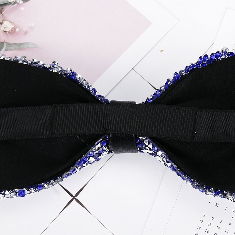 Diamant Zwart Rood Strikje Mannen Voor Strass Kraag Mannen Bowtie Kristal Chaton Super Cool Luxe Wedding Party Strikjes vlinder