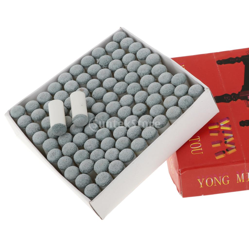 100Pcs Billiards Replacement Pool Cue Tips 12mm Pool Billiard Cue Stick Ferrules Slip-On Push-On Tips Snooker Repair Accessories