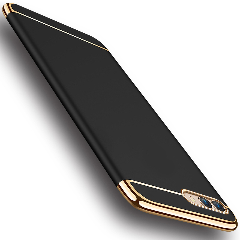 3in1 Voor Huawei Honor 10 Case Volledige Cover Hard Matte Shell Coque op Honor 10 Lite Honor 10 Hard Plating bumper Protector Behuizing: For honor 10 / Black