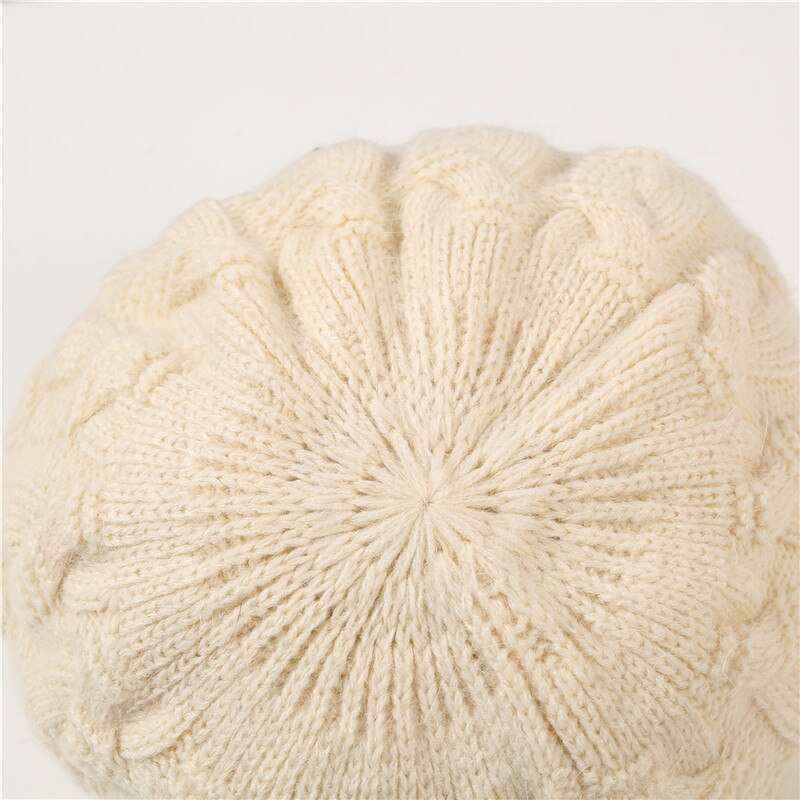 Chapeau en tricot pour femme, , ample, ample, en Crochet, décontracté, uni, doux, collection hiver