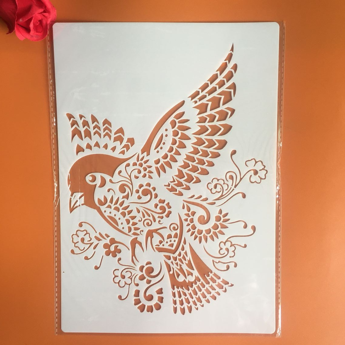 A4 29*21cm vogel Mandala DIY Schablonen Zauberstab Malerei Sammelalbum Färbung Präge Album Dekorative Papier Karte Vorlage: 836