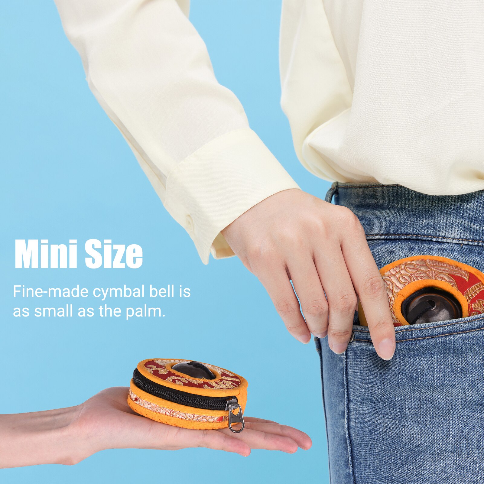 3-Cal brązowy talerz dzwonek małe talerze instrument muzyczny robić medytacji uspokojenie (78mm szerokości)