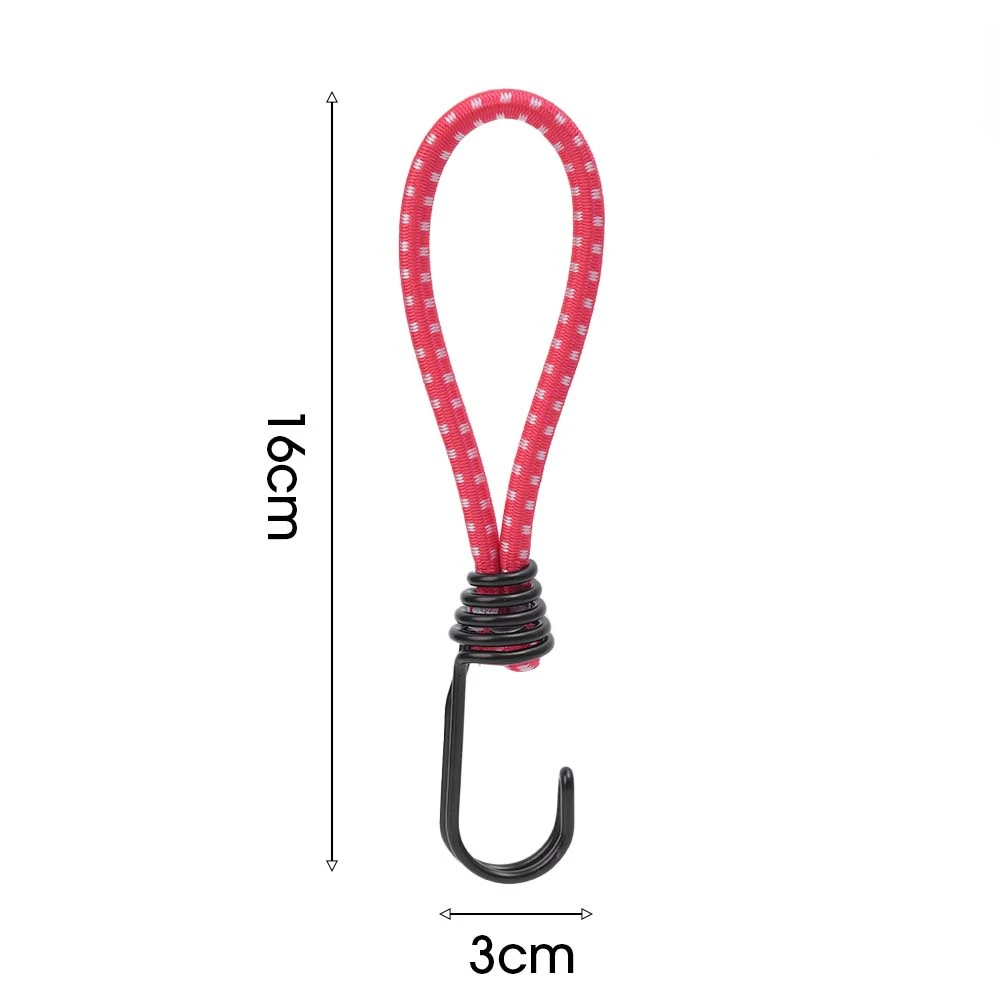 Corde élastique Avec Crochet - Pour Tente, Bâche, Camping, Randonnée | Fixation Rapide, Résistante, 22 Cm