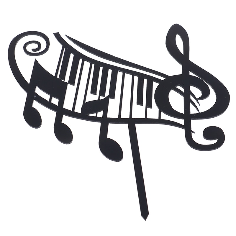Musical Note Acrylic Cake Topper Music Festival Cake Topper For Wedding Birthday Music Party Cake Decorations Supplies