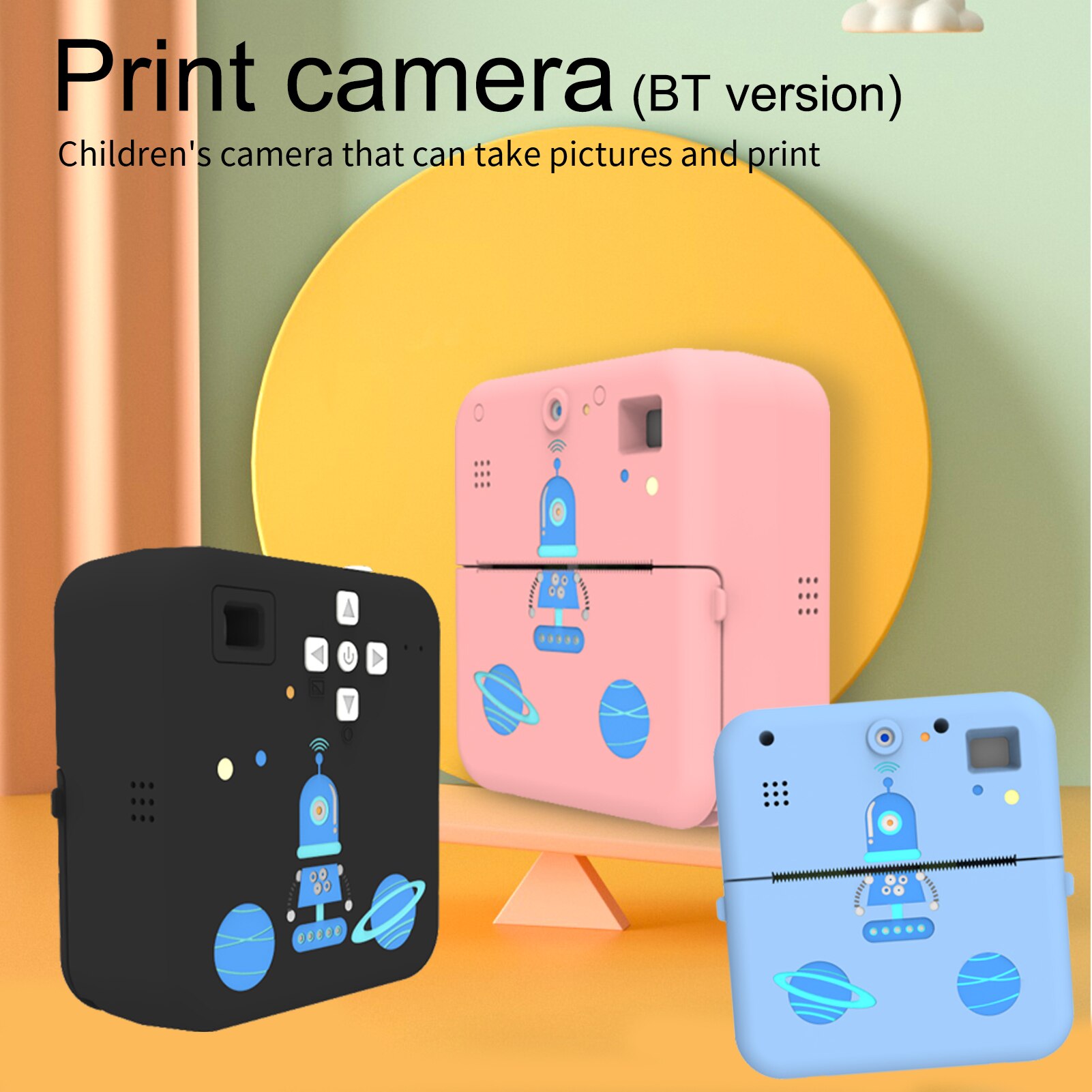 Mini Pocket Printer Camera Instant Print Portable Thermal Printing Machine Wireless BT Connection for Picture Label DIYHandcraft
