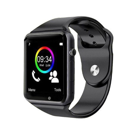 Smart ur bluetooth håndled sport skridttæller med sim kamera vandtæt til android ios intelligent kropssensor: Sort