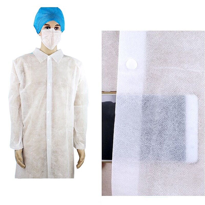 Monos impermeables no tejidos a prueba de polvo ropa de trabajo de fábrica para mujer traje de trabajo lavable de talla grande protección para ropa
