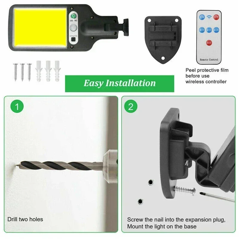 Zonne-Energie Straatverlichting Buiten Zonne-Energie Lamp Met 3 Lichtmodus Waterdichte Bewegingssensor Veiligheidsverlichting Voor Tuin Patio Pad Tuin