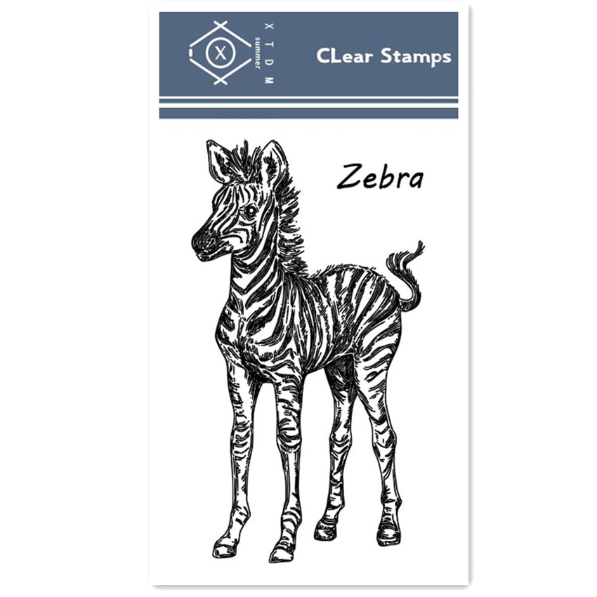 Panfelou Zebra Cub Dier Transparante Siliconen Rubber Clear Postzegels Cartoon Voor Scrapbooking/Diy Kerst Wedding Album