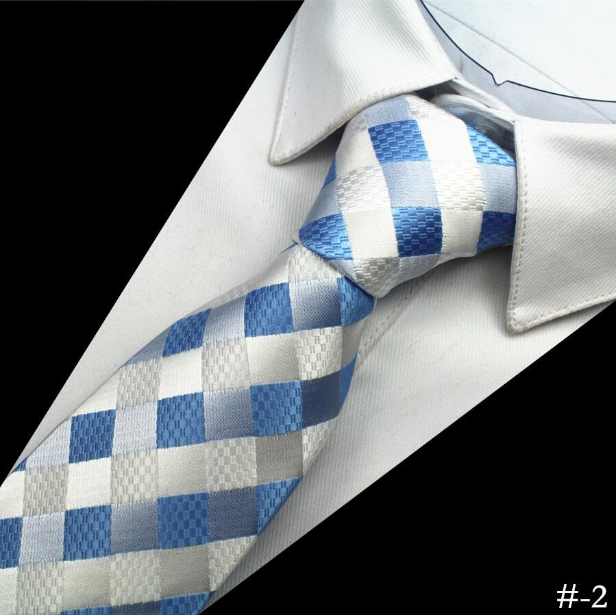 Ricnais – cravates à carreaux et à rayures pour hommes, 1200 aiguilles de , 100% soie, vêtements classiques pour Business, mariage: 02
