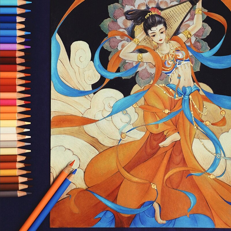 Professionele Olie Gebaseerd Gekleurde Potloden Voor Tekening Schetsen En Kleurboek Voor Thuis Kamer Kantoor School Art Supply