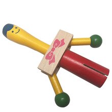 TSAI Kraai Sirene Hout Muziekinstrumenten Handheld Raken Baby Speelgoed Clown Speelgoed Kind Kids Educatief Klepels Speelgoed