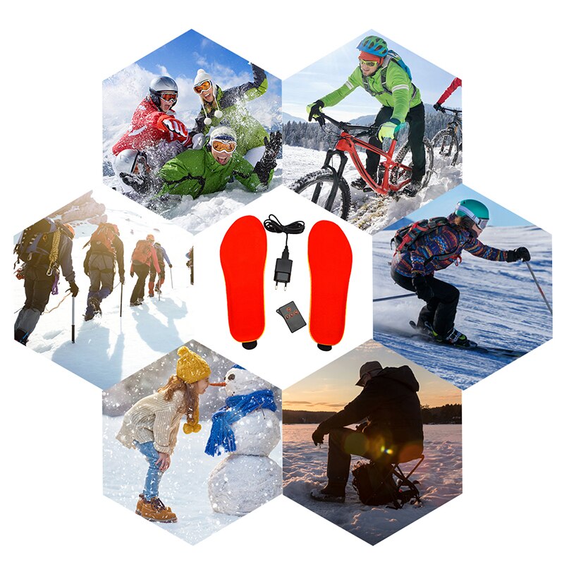 Semelles chauffantes sans fil, 1800mAh, tapis de chaussettes chauffantes, pour l'extérieur, hiver