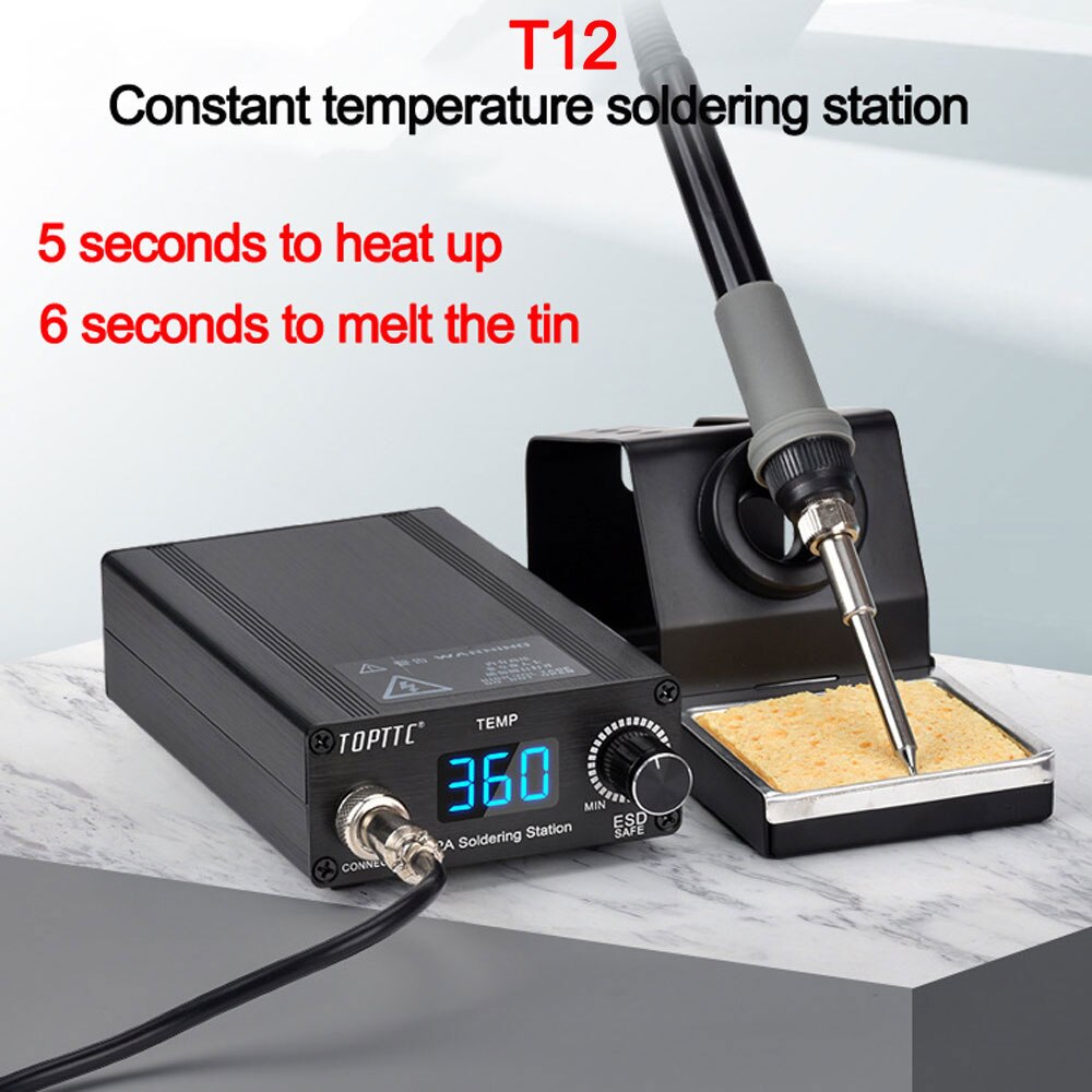 T12-X T12 Soldering Station Electronic Welding Iron LED Digital Display BGA Rework Station With Soldering Tips Repair Tools: T12