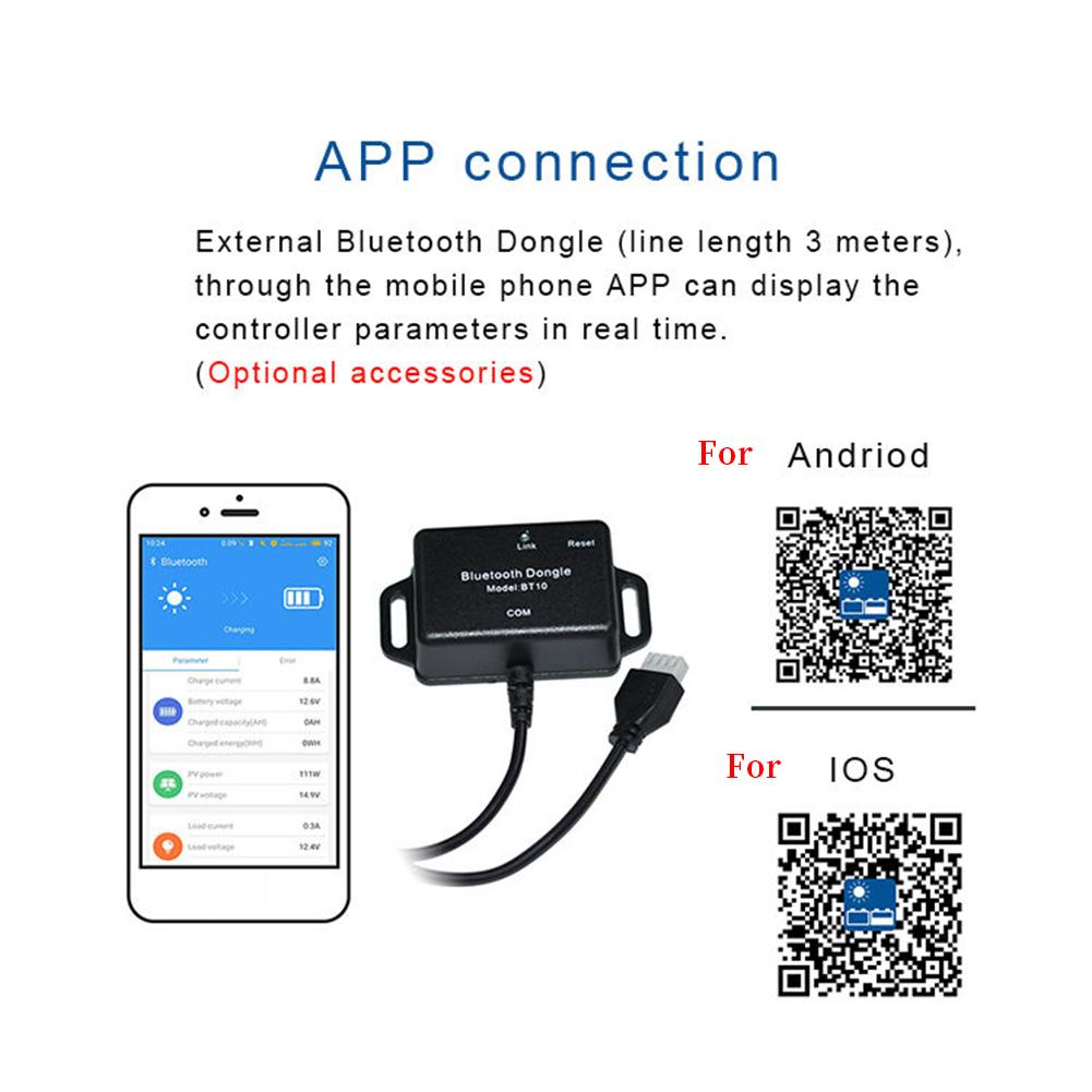 Mppt solar charge controller med bluetooth solar panel charge regulator  # 25
