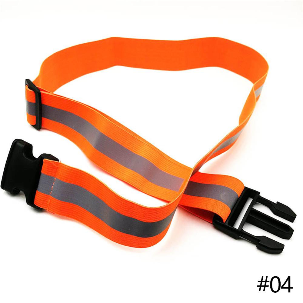 Running High Visible Night Safety Gear Reflective Belts for Kids Men Women Waist Adjustable Elastic Safety Reflective Belt: Orange