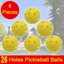 6 stück Pickleball bälle 26 Löcher Tennis Bälle Golf Bälle Für Indoor Praxis Licht Durable Widerstand