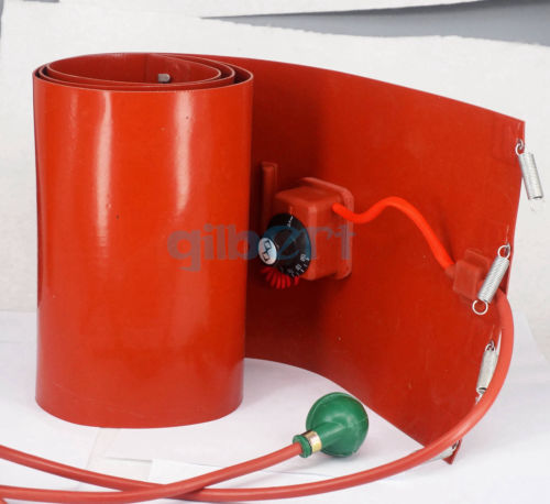 20L(4.4 Gallon) 110V 200x860x1.6mm 800W Band Drum Heater Oil Biodiesel Barrel