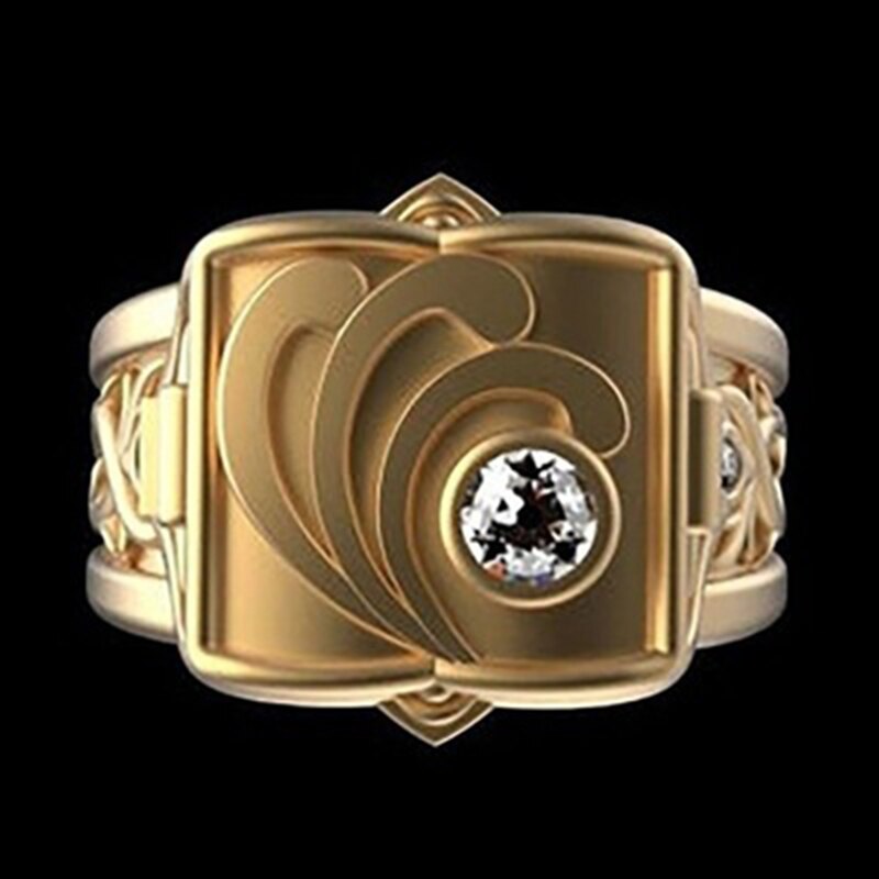 Anello a conchiglia in scatola di personalità della moda anello di bara da uomo e da donna retrò di lusso unico anello da regalo in lega di moda Accessori