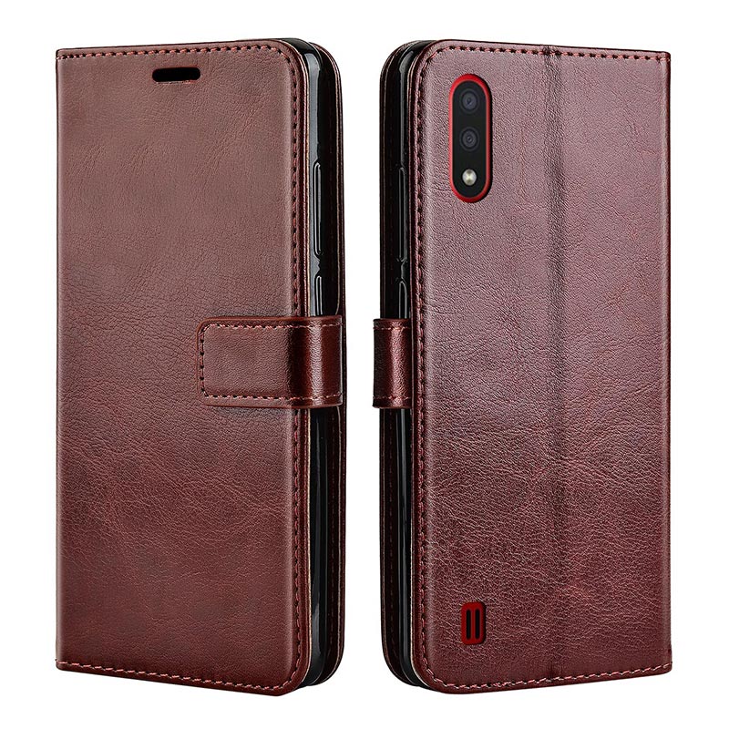 Flip Leather Case Voor Op Samsung Galaxy M01 Cover Case Voor Samsung M01 M 01 M015 5.7