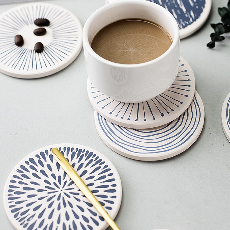 Daily Personality Mat Diatomaceous Earth Waterproof Coaster Insulated ...