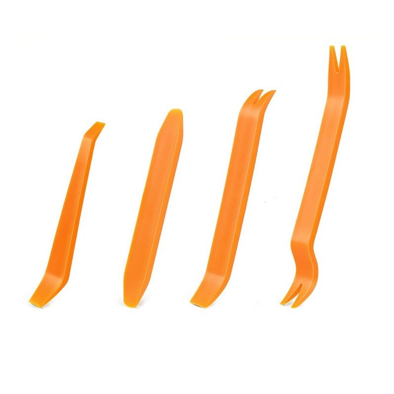 Auto Door Clip Panel Trim Removal Tool Kits Navigation Blades Disassembly Plastic Car Interior Seesaw Conversion Repairing Tool: Orange-4pcs