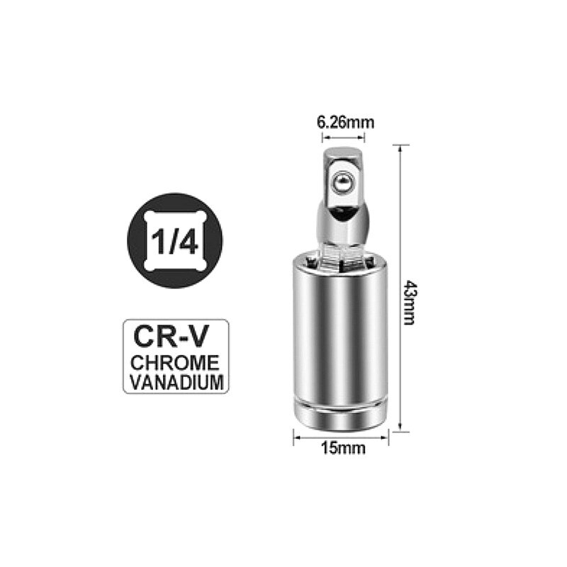 Electric Drill Socket Adapter for Impact Driver with Hex Shank to Square Socket Drill Bits Rotatable Extension 1/4" 3/8" 1/2": 1-4