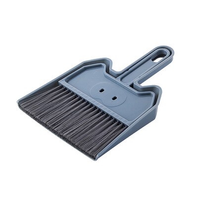 Small Bump Broom Set Plastic Handful Home Student Desktop Broom Cleaning Small Broom Bump Mini Combination: Grey Blue