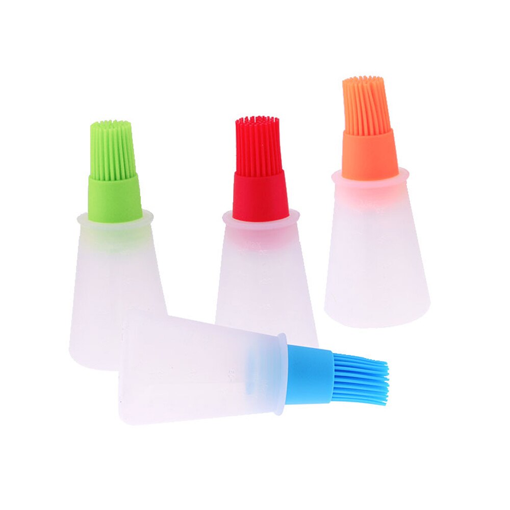 3Stck Tragbare Heften Pinsel Silikon Flasche Mit Pinsel Für Küche Backen BBQ Gebäck Backen Werkzeuge
