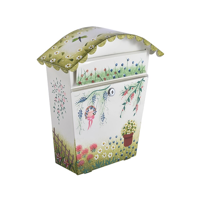 Painting Patterns Large Metal Iron Mailbox School Suggestion Box Letter Mail Box Wall Mounted Post Box