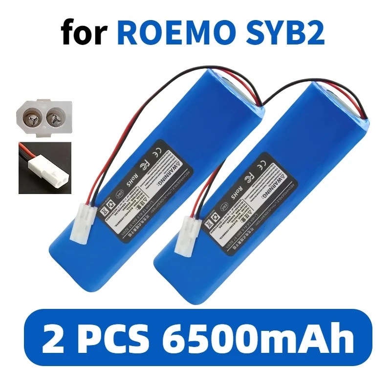 Für ROEMO SYB2 Roboter Staubsauger Original Zubehör Lithium-Batterie Akku Pack 12800mAh.4s2p.14.4v.: YELLOW