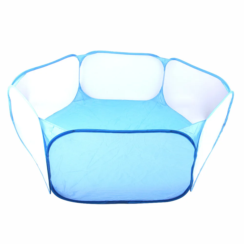 Foldable Hexagon Pet Fence Pet Fence Tent Rabbit Cage Hamster Guinea Pig Ferret Accessories: Blue