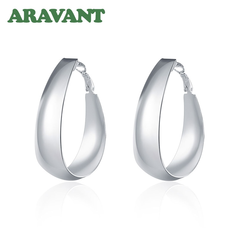 925 Silver Jewelry U Shaped Hoop Earrings For Women Jewelry Best