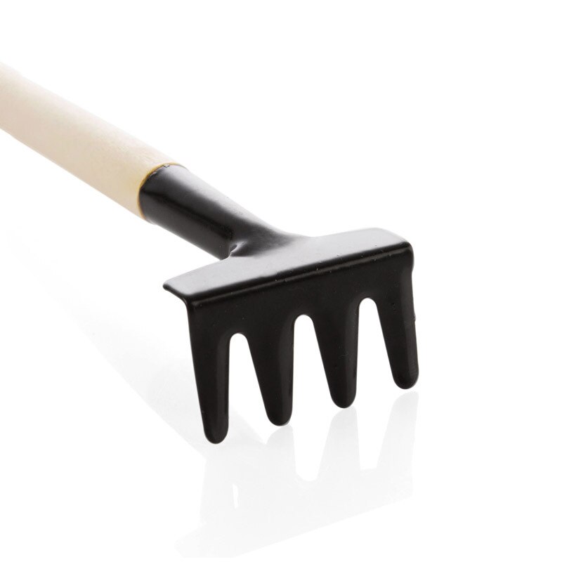 3 st/set mini trädgårdsredskap liten spade kratta spade hem krukväxter mini grävverktyg trähandtag metallhuvud trädgårdsredskap