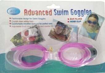 Lunettes de natation réglables pour enfants avec bouchons d'oreille pince-nez accessoires de natation fournitures de parc aquatique pour lunettes de natation sûres pour bébé: VIOLET