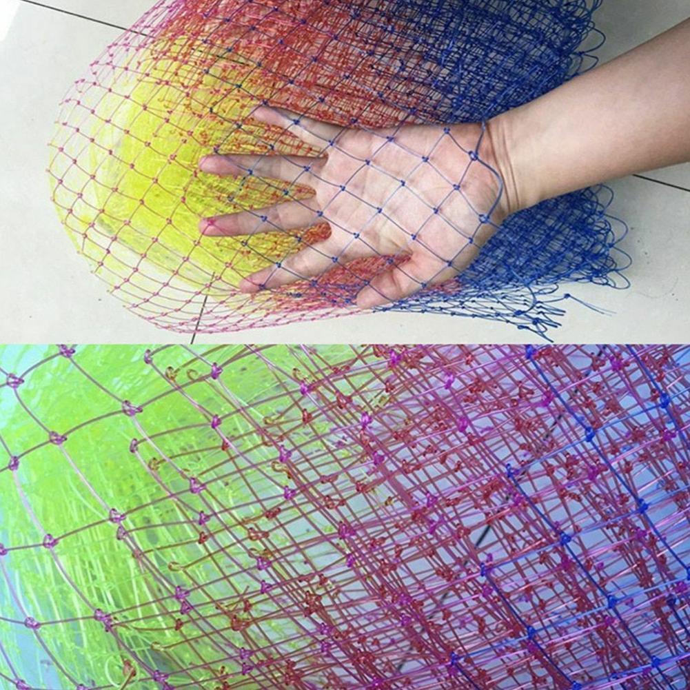 40/50cm Nylon Fishing Colorful Foldable Fishing Net Dip Tools Nylon Accessories Landing Mesh Deep Rhombus Fold Hole Fi K6k7