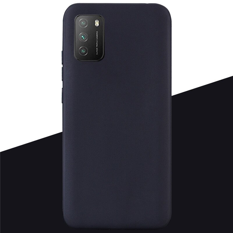 For POCO M3 Case Soft Silicone Tpu Case For Xiaomi Poco M3 Case Protective Silicone Case For POCO M3 M 3 Fundas Coque Shell Capa: 1 Black