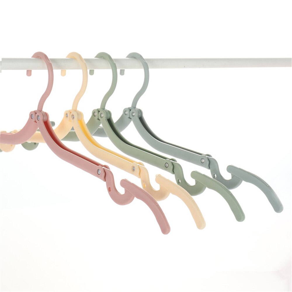 Plastic Portable Bathrooms Cloth Hanger Rack Travel Folding Hangers Clothes Drying Rack Home Storage Hangers