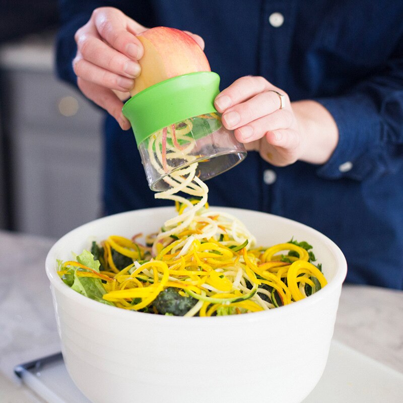 4 In 1 Manual Rotary Cutters Spiral Vegetable Cutter Handheld Carrot Cucumber Spiral Zucchini Leaf Slicers Machine Kitchen Tools