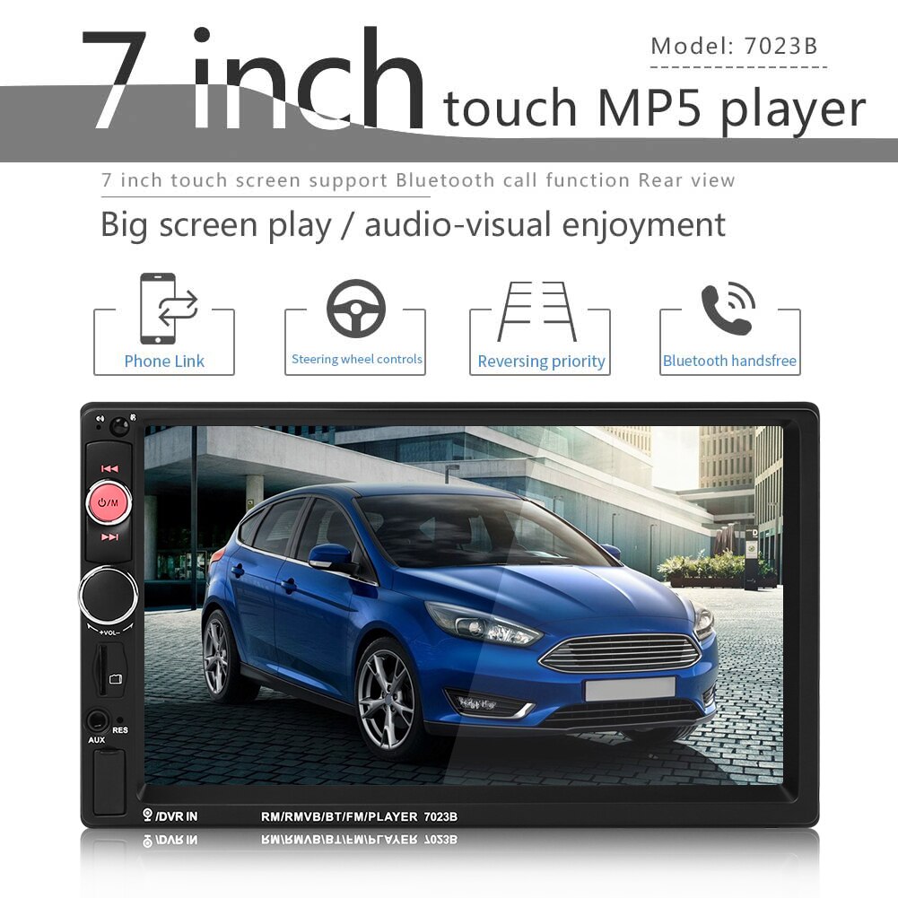 7 inch Double 7023B DIN Car FM Stereo Radio MP5 Player HD TouchScreen Multimedia Player with Mounting Kit