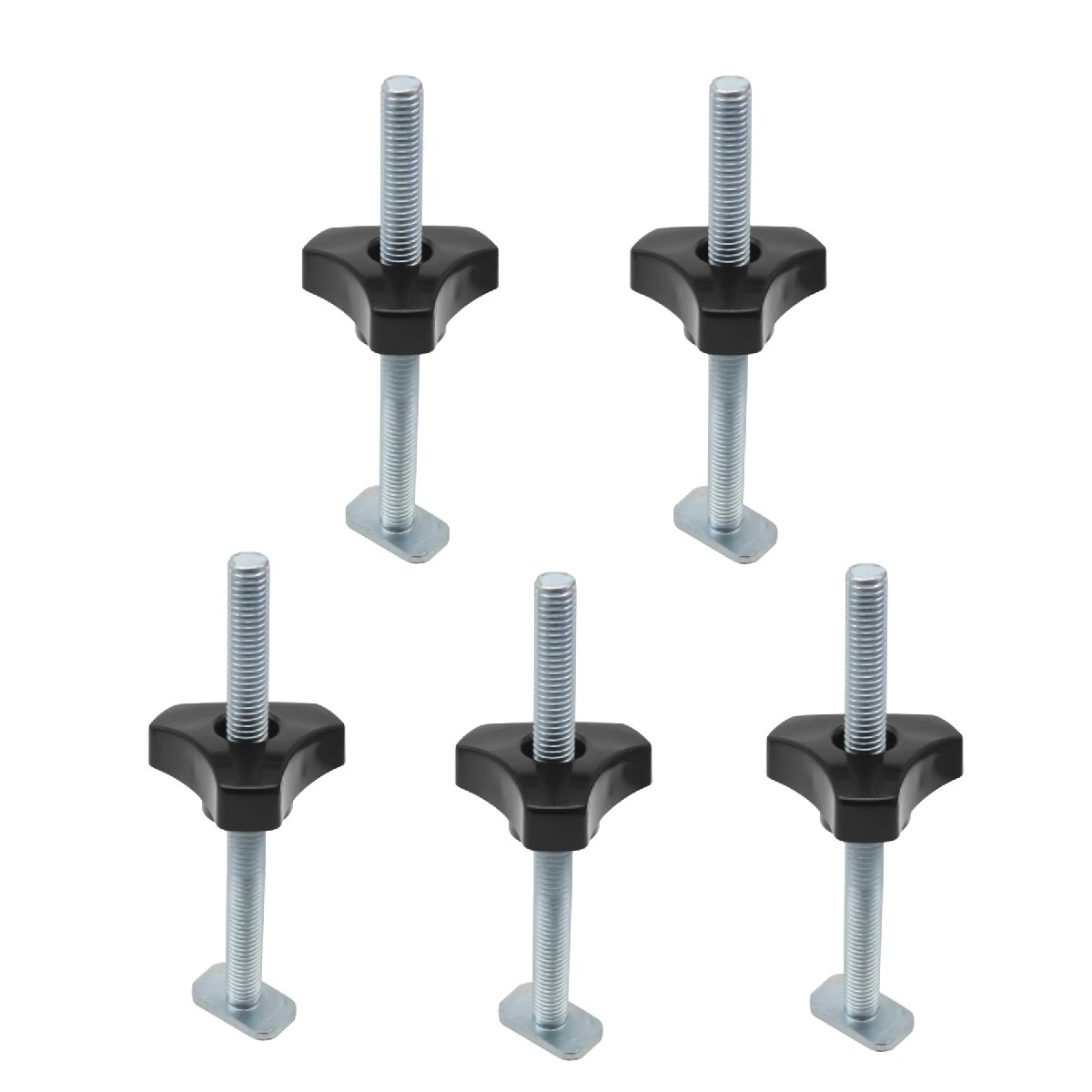 Kit de boutons de boulons en T, écrou coulissant pour piste d'onglet, fente en T, jeu de boulons et d'écrous en T, vis en T et écrou à bouton en plastique, 10/16 pièces: Bleu