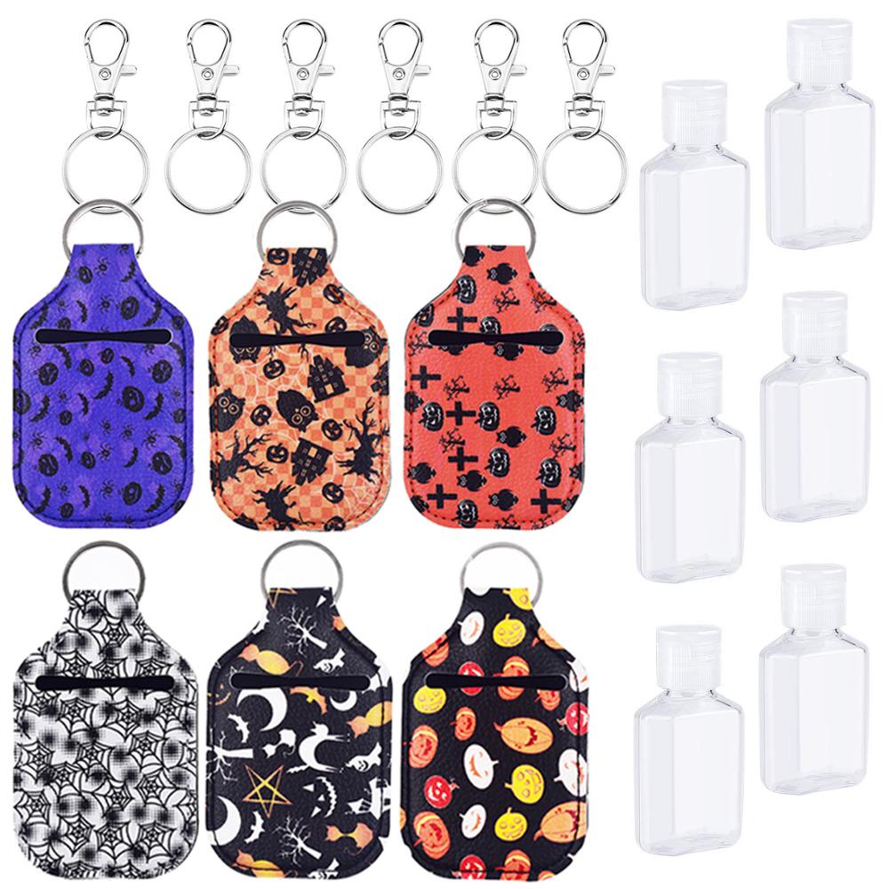 1Pcs Travel Neoprene Sanitizer Bottle Holder Bags with Keychain Hand Soap Bottle Holder Cover Reusable for 30ml Bottles