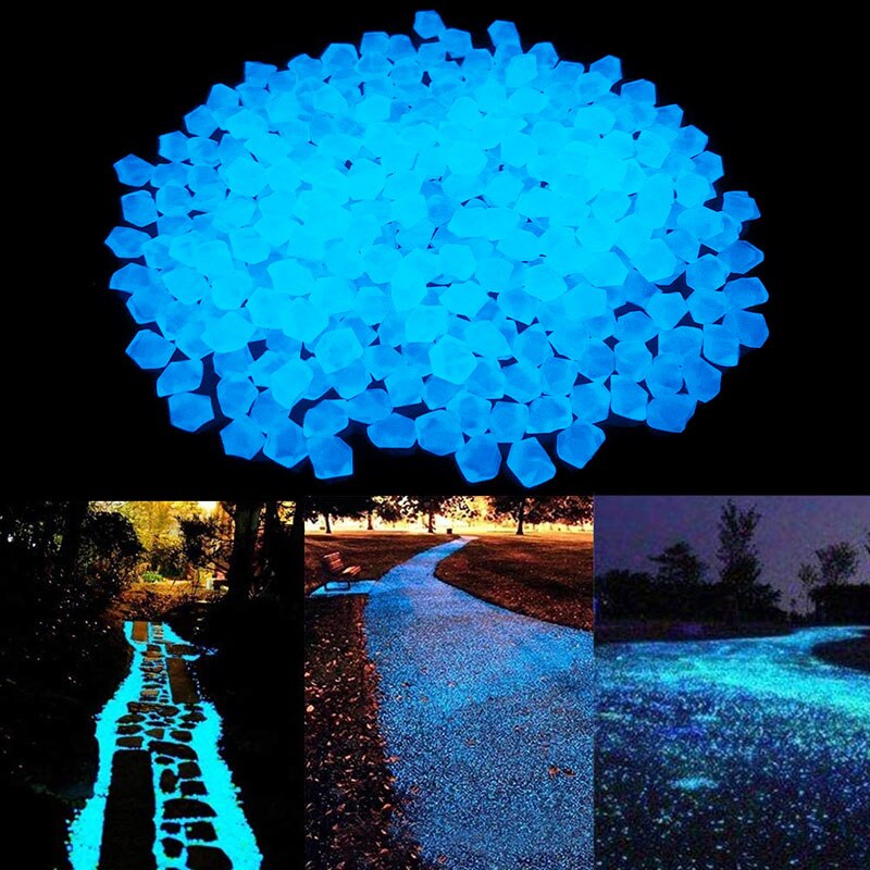 48 sztuk Luminous kostka brukowa dekoracja akwarium fluorescencja akwarium z kamieniami dekoracja świecące w ciemności akwarium Decor