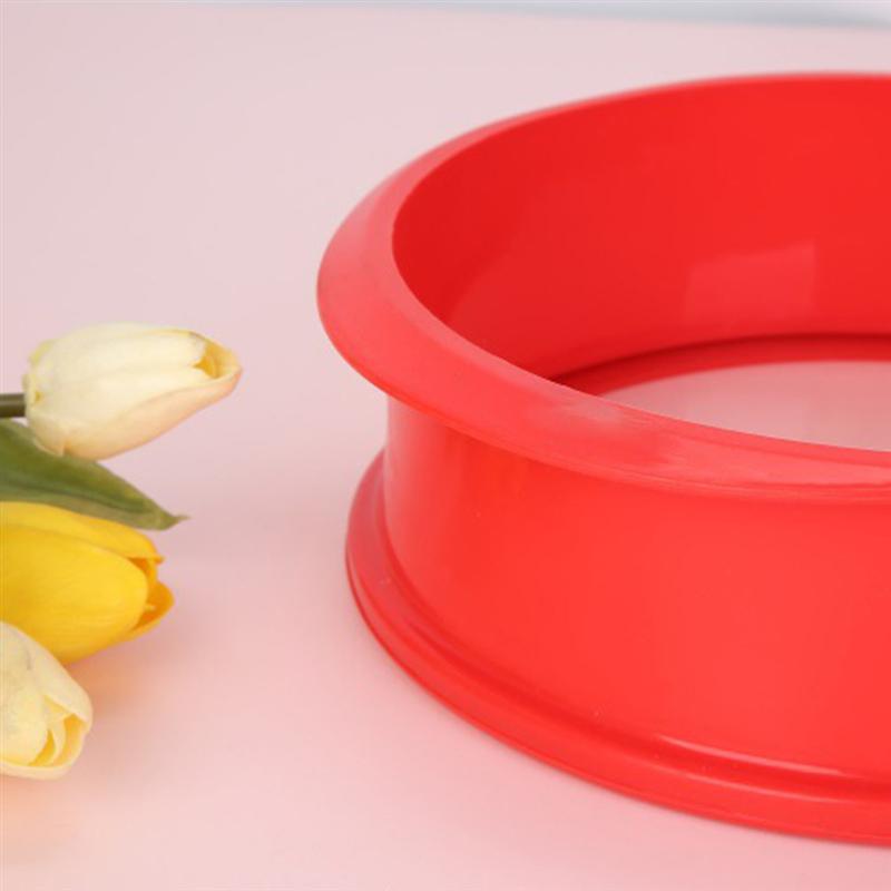 1pc siliconen bakvormen springvorm met glazen bodem cheesecakevorm springvorm met glazen bodem (willekeurige kleur)