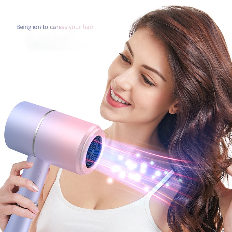Mini secador de pelo plegable, 800W, seguro, baja potencia, iones negativos hidratantes, cuidado del cabello para el hogar, viaje, dormitorio, secador silencioso