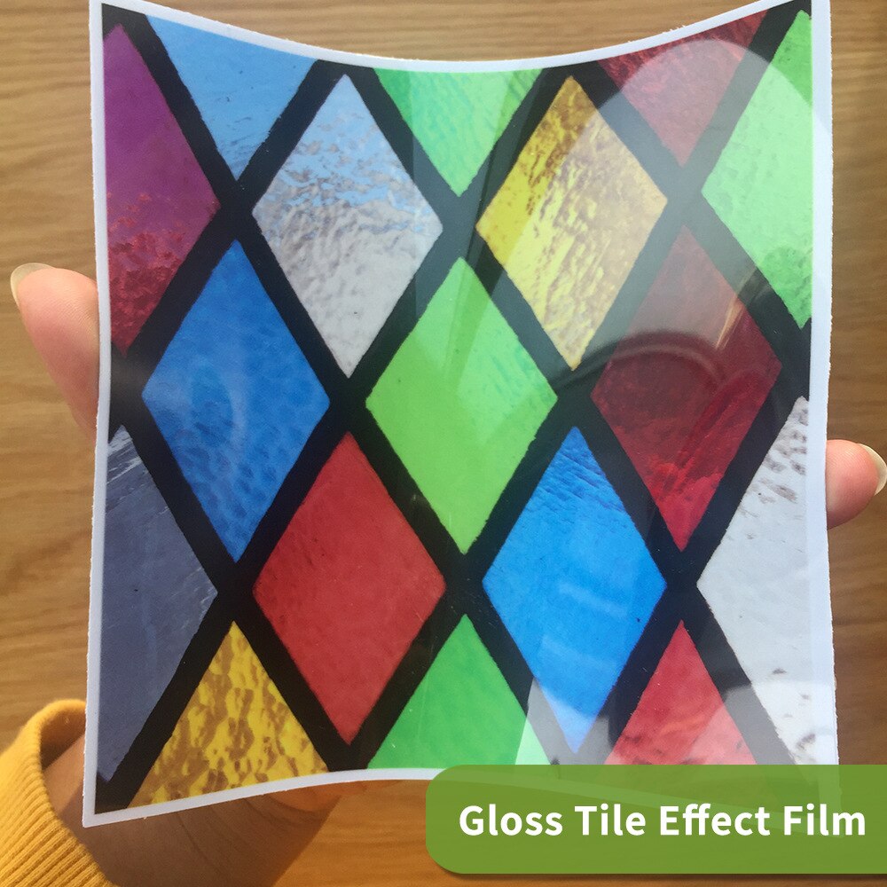 10/15cm x 25 pieces Imitation stained glass Tile stickers PVC waterproof sticker self-adhesive PVC Morocco balcony wallsticker