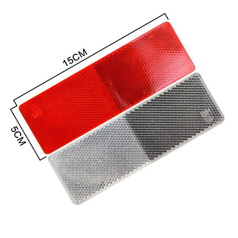 10pieces Truck reflector red and white plastic reflective stickers body reflective tape