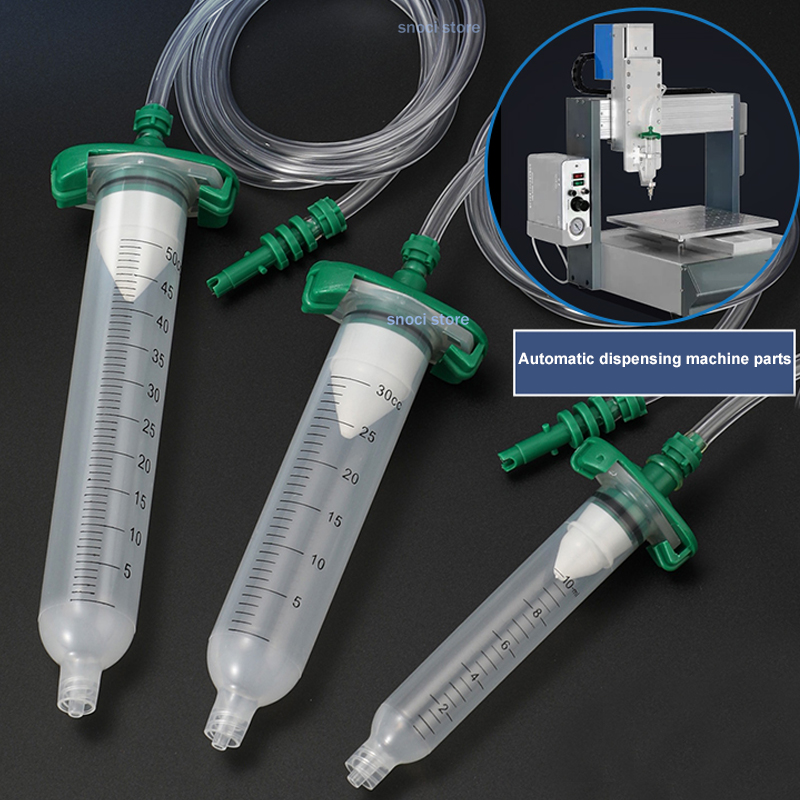 Kunststoff-Flüssigkeitsspender, Spritzenzylinder-Nadeladapter, 3 cc, 5 cc, 10 cc, 30 cc, 55 cc, Kleber-Dosierdüse mit Kolben und mit Skala